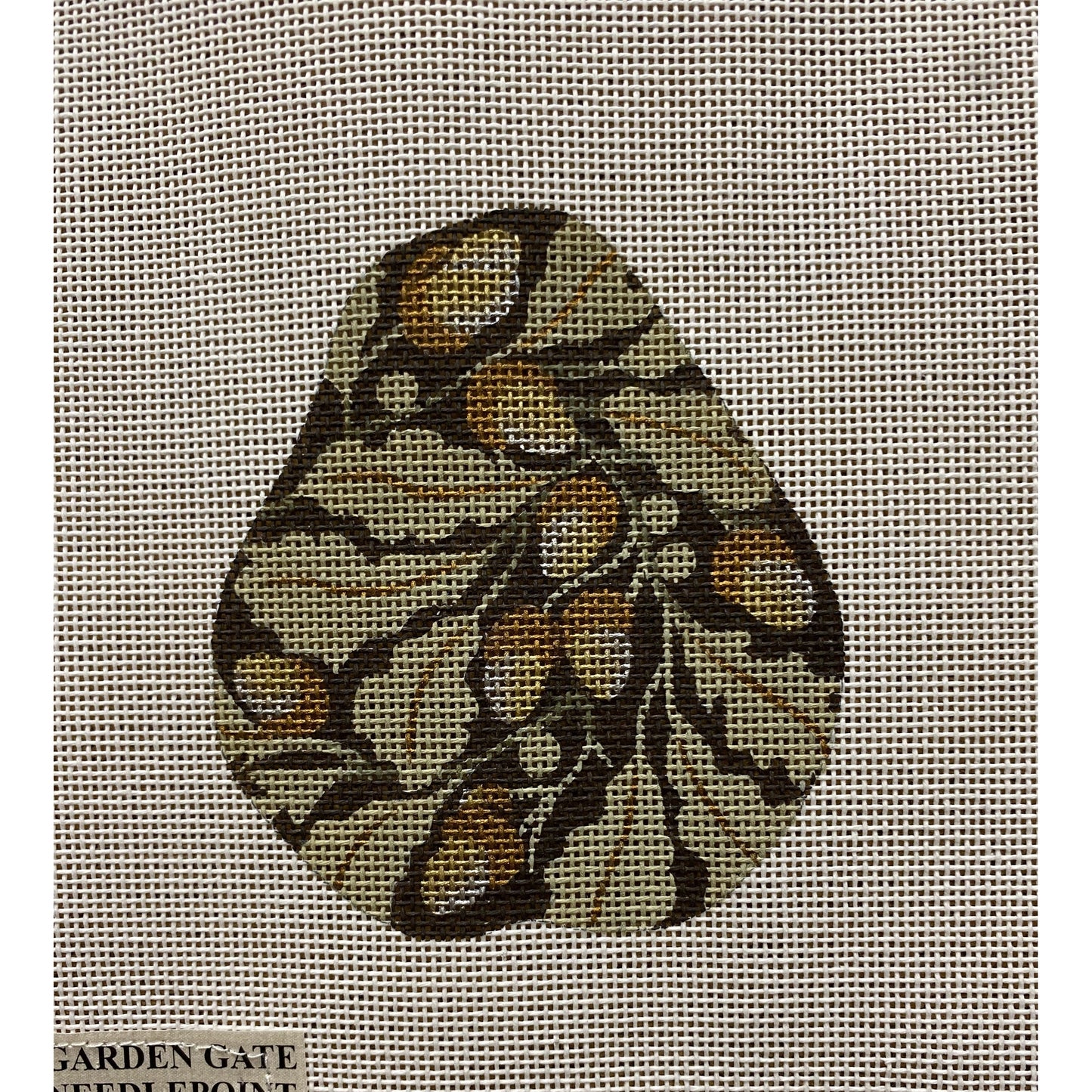 Pear 3 Ornament - Garden Gate Needlepoint