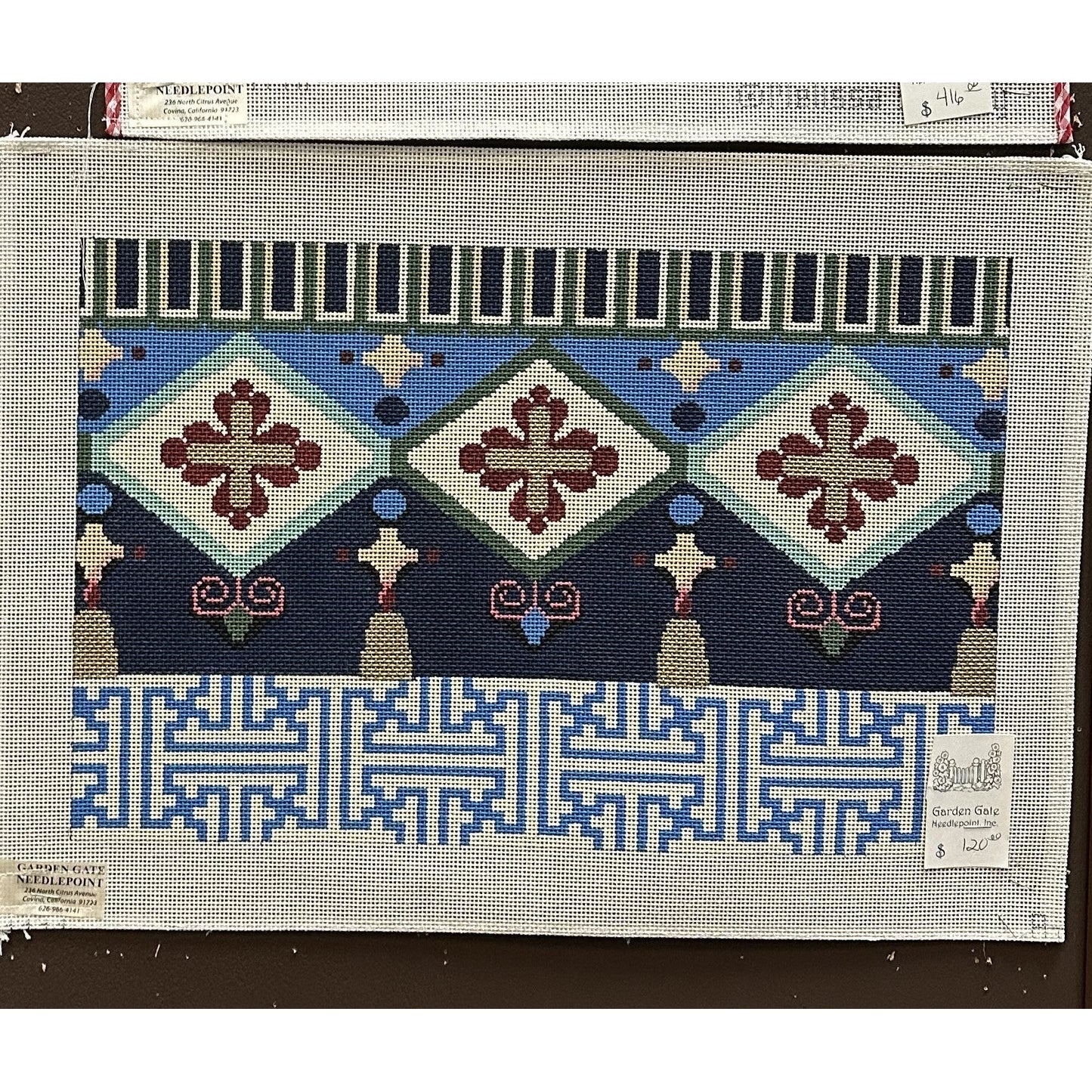 Pillow Design 1 - Garden Gate Needlepoint