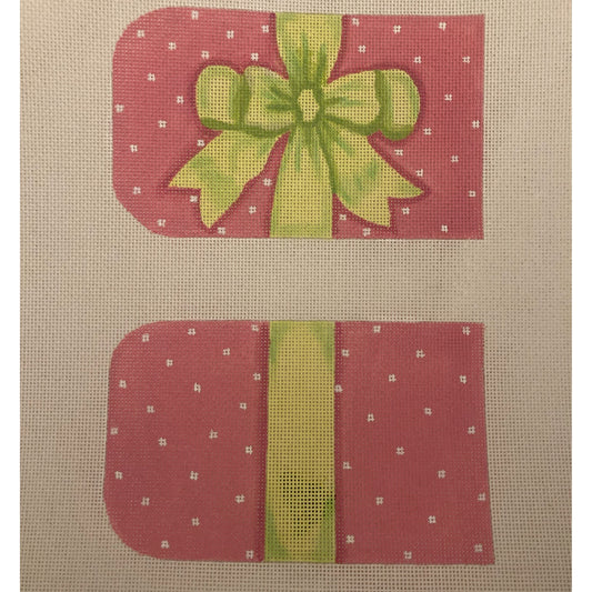 Pink and Green Eyeglass Case - Garden Gate Needlepoint