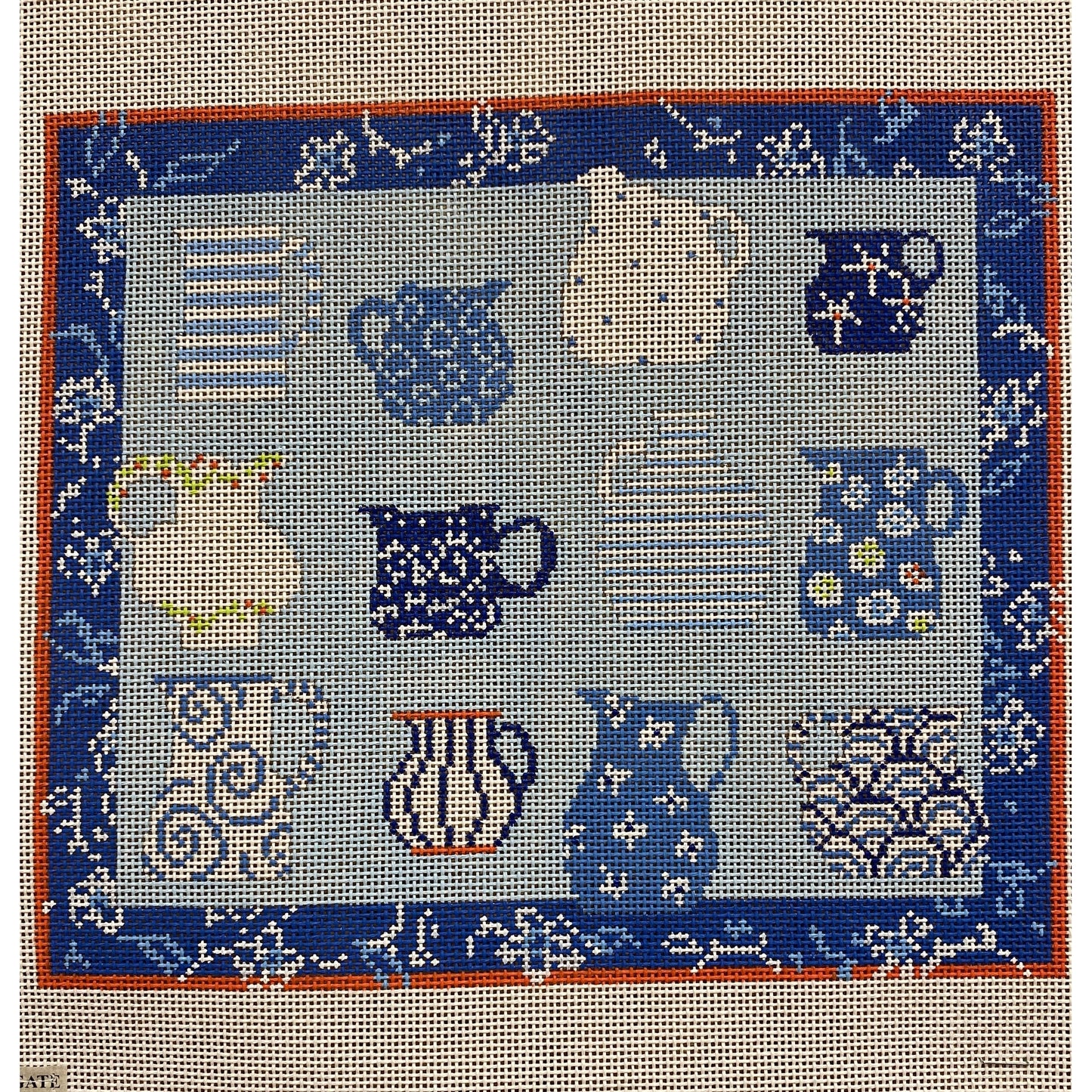 Pippin 12 Pitchers canvas - Garden Gate Needlepoint