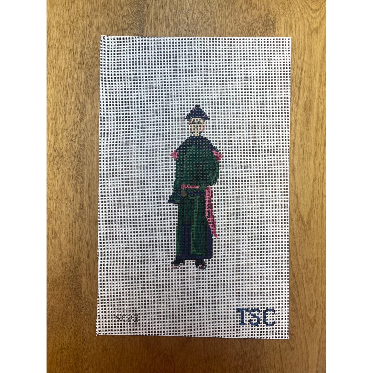 Pith Painting-Qing Dynasty Man - Garden Gate Needlepoint