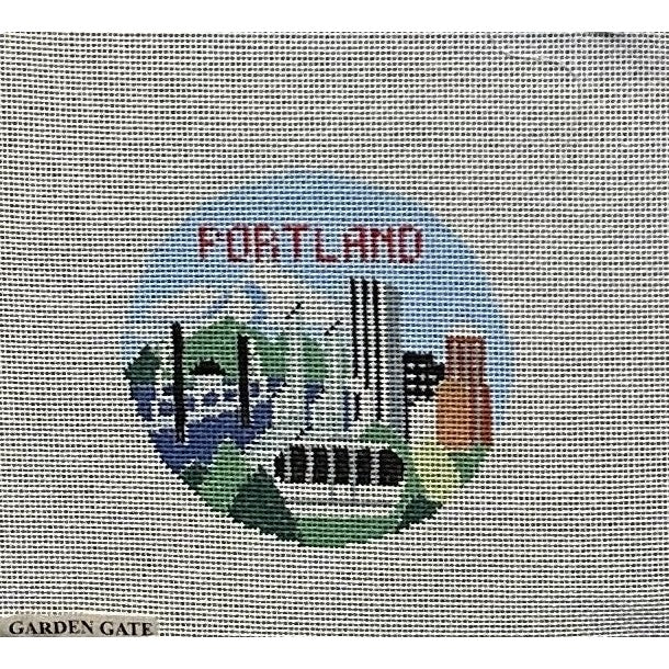 Portland Ornament - Garden Gate Needlepoint