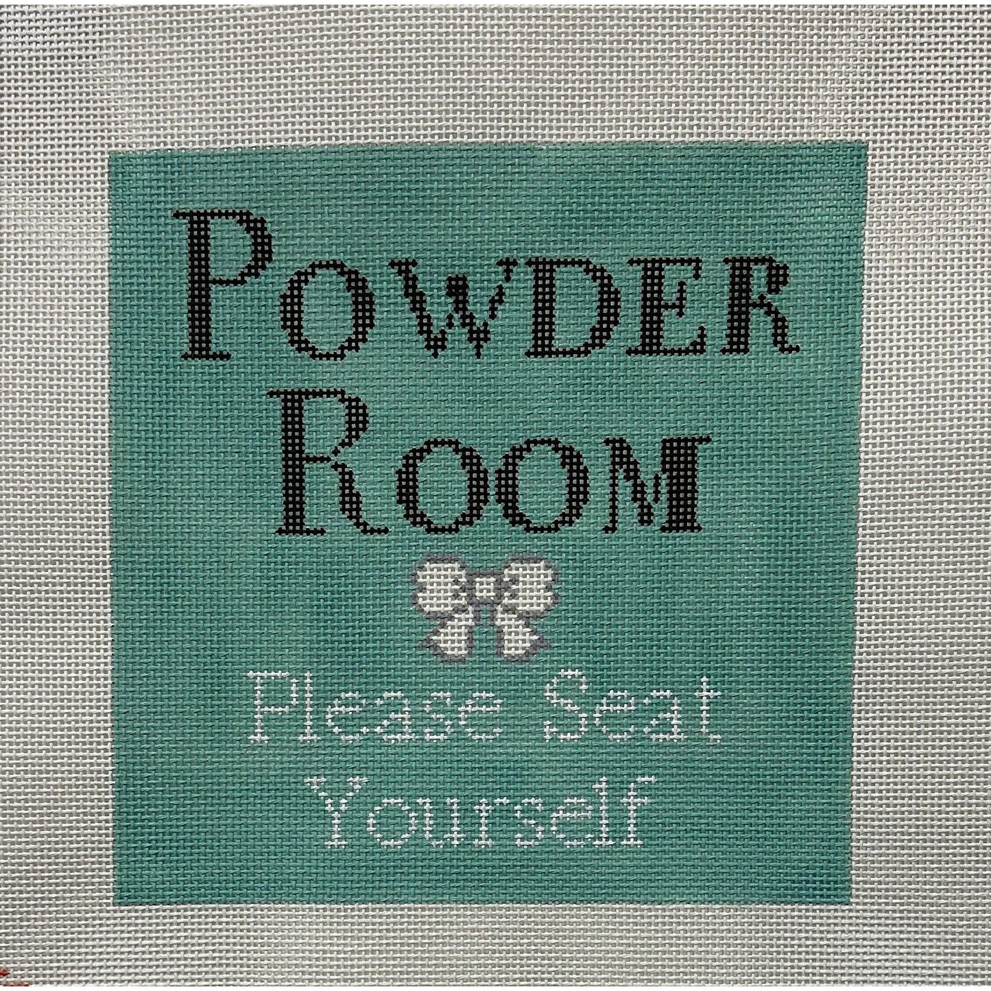 Powder Room Canvas - Garden Gate Needlepoint