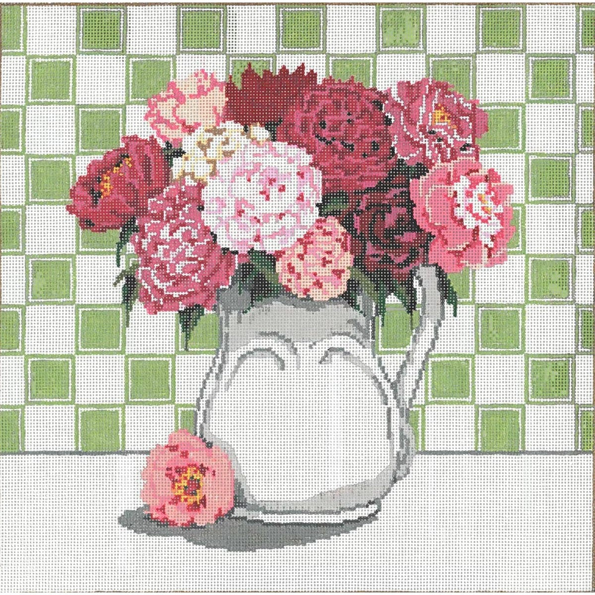 Pretty in Pinks - Garden Gate Needlepoint
