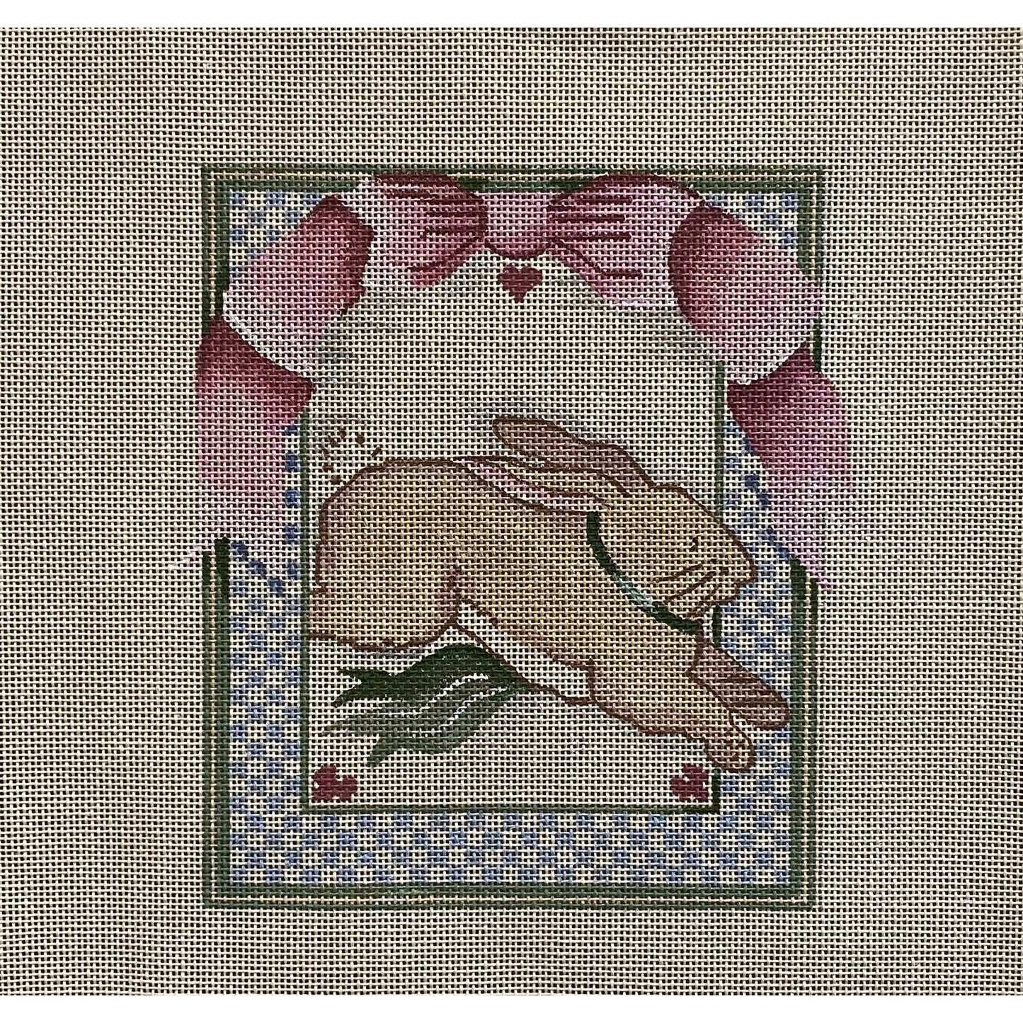 Rabbit Canvas - Garden Gate Needlepoint