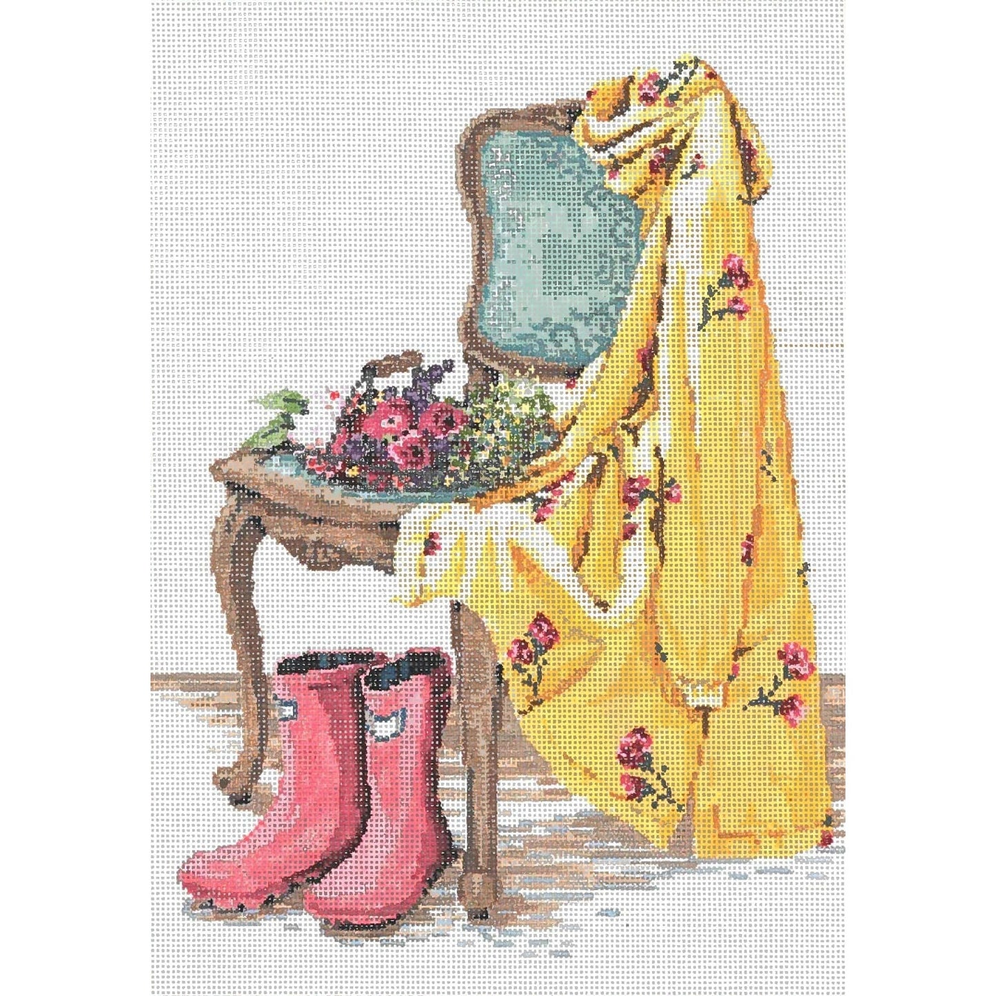 Rain or Shne - Garden Gate Needlepoint