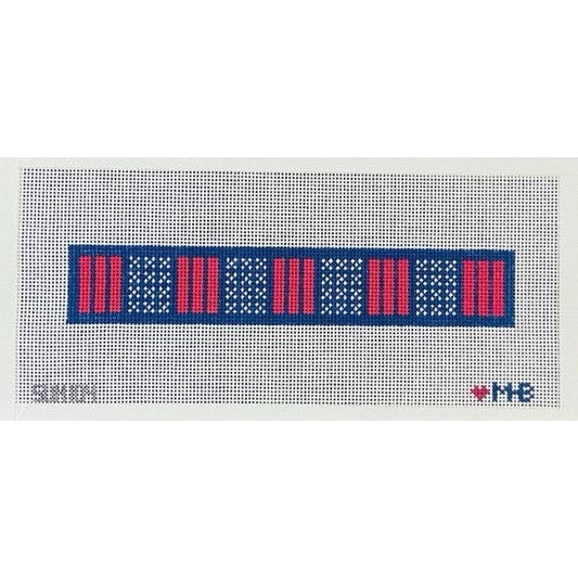 Red, White, Blue Key Fob - Garden Gate Needlepoint