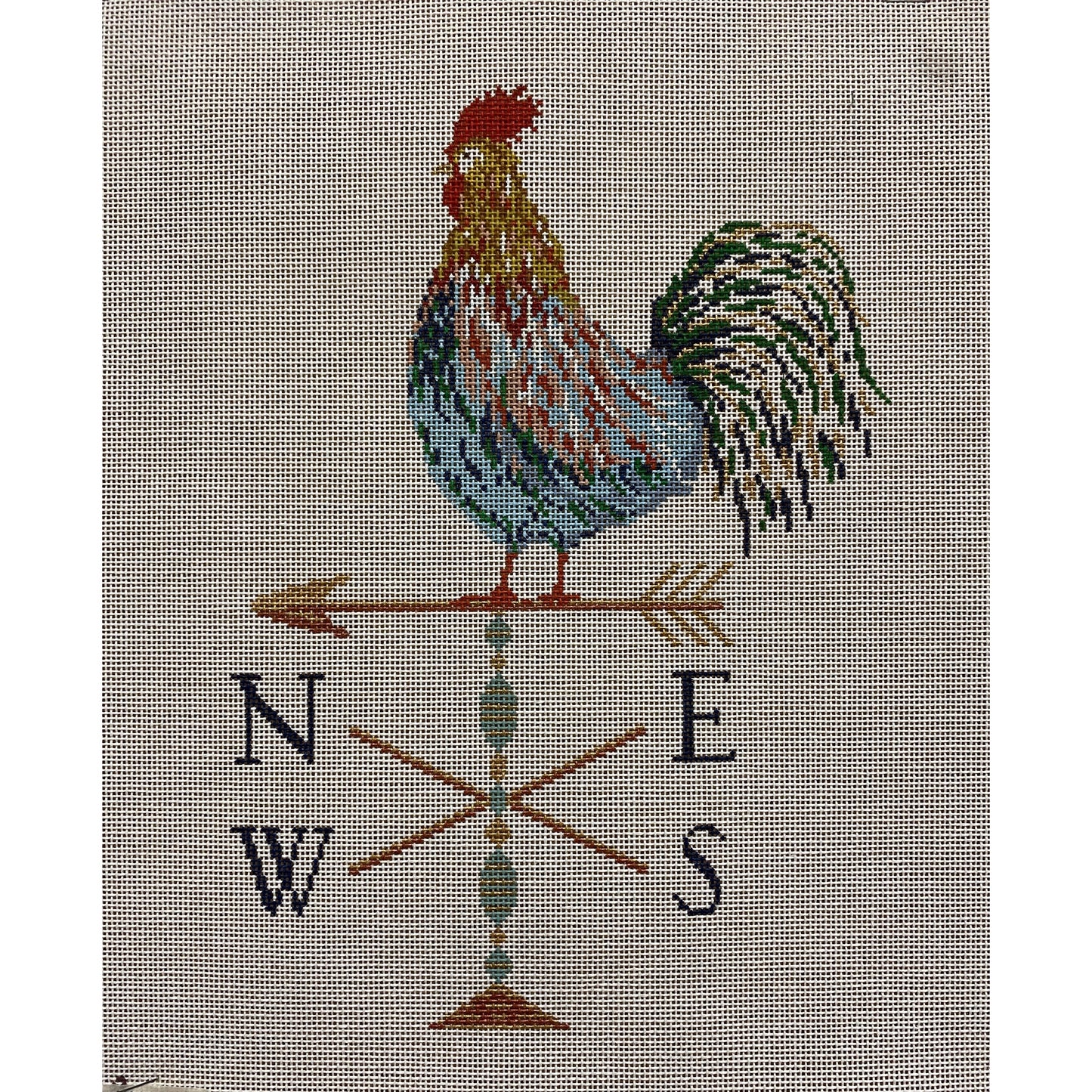 Rooster Weather Vane canvas - Garden Gate Needlepoint