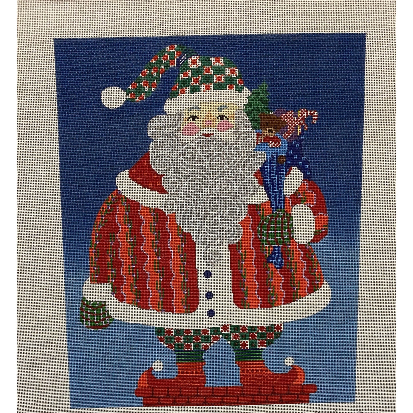 Santa Clause 1 Canvas - Garden Gate Needlepoint