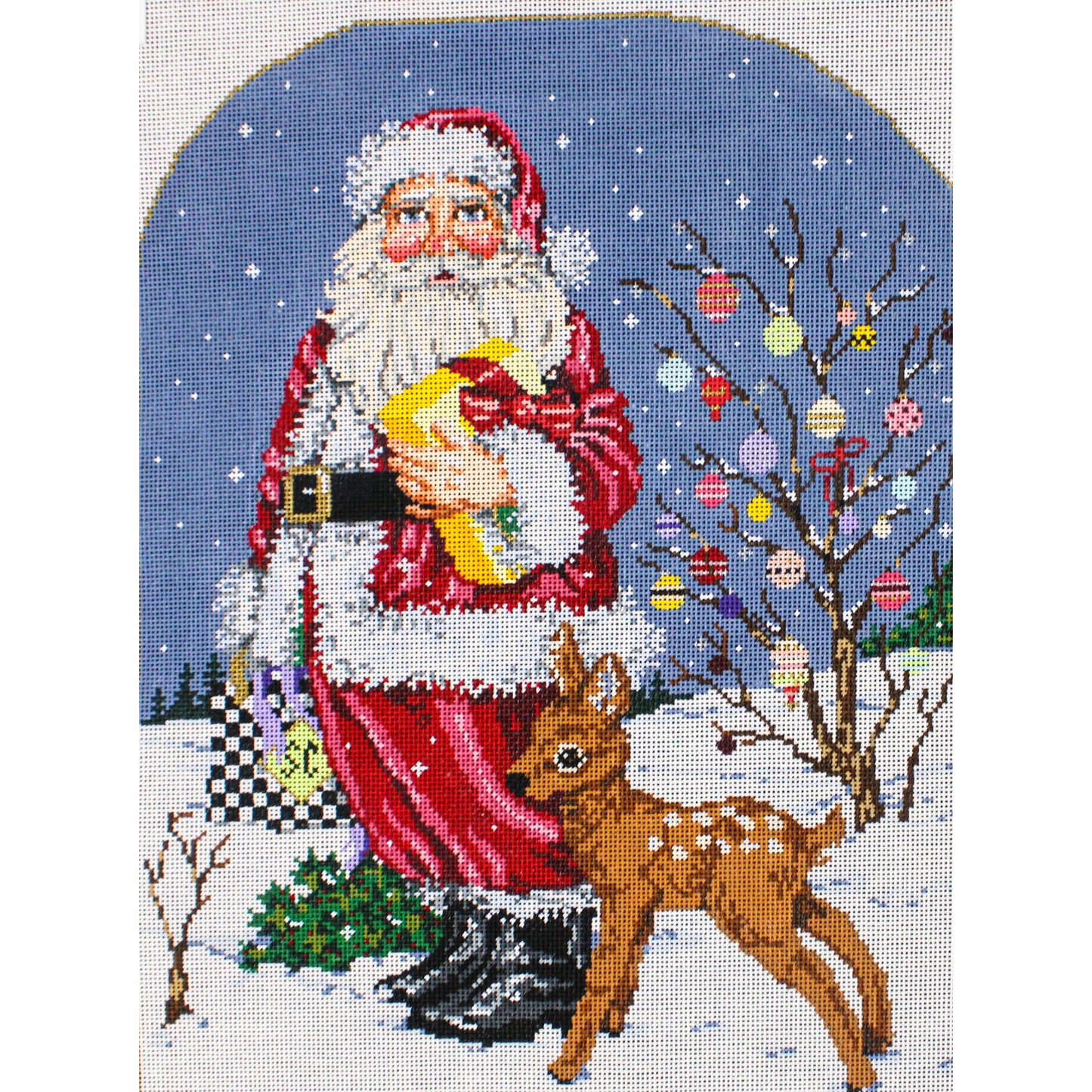 Santa Shopps! - Garden Gate Needlepoint