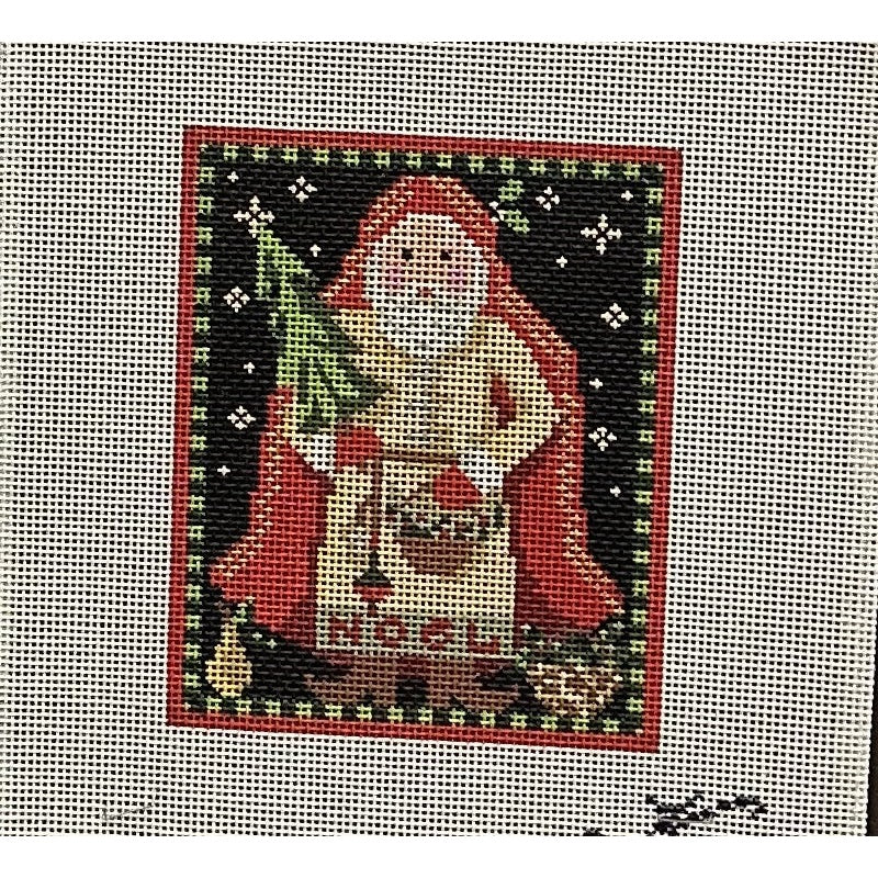 Santa with Noel Canvas - Garden Gate Needlepoint
