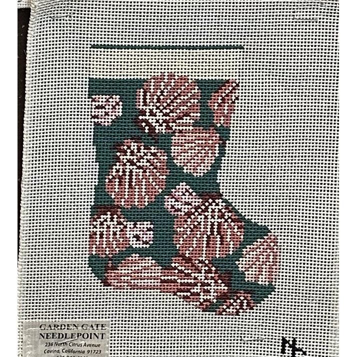 Sea Shell Stocking - Garden Gate Needlepoint