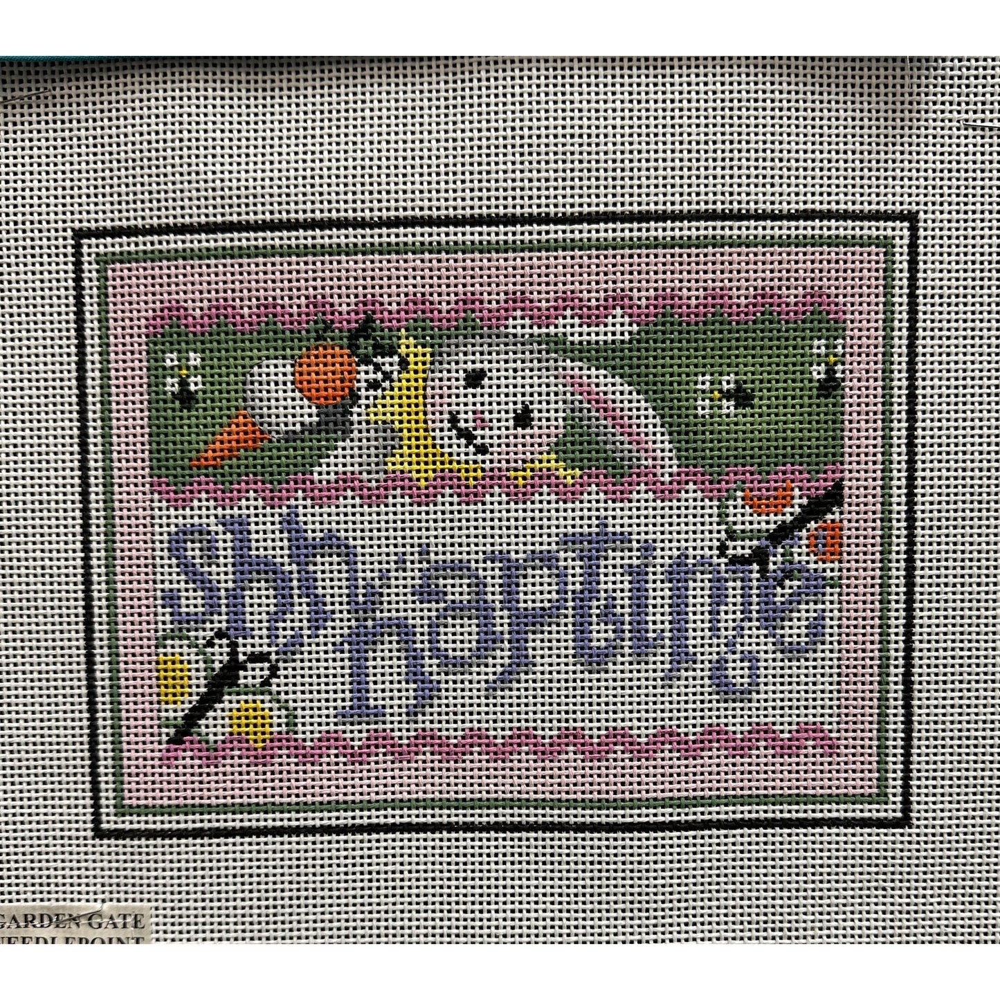 Shh Napping Canvas - Garden Gate Needlepoint