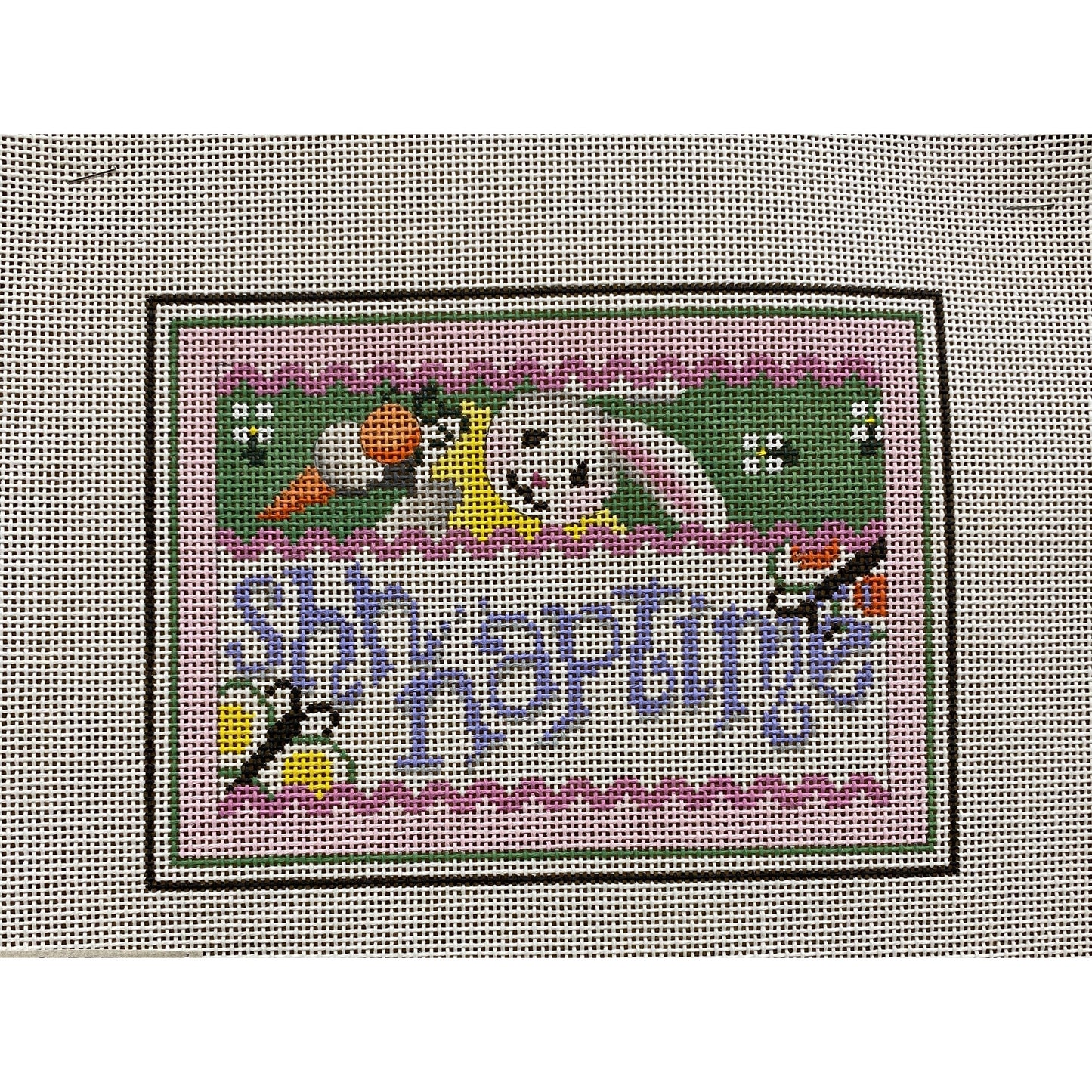 Shh Napping canvas - Garden Gate Needlepoint