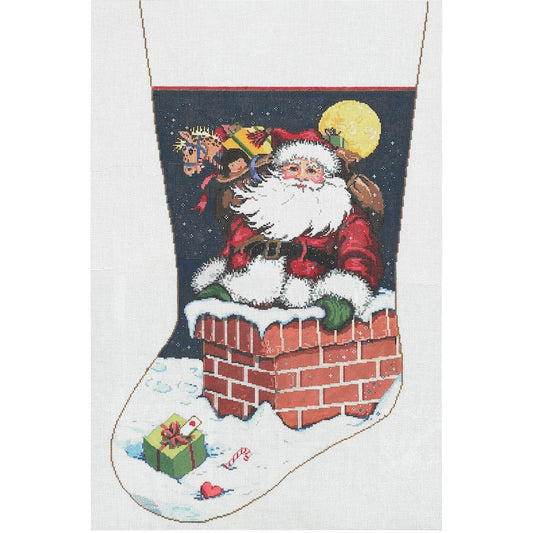 Snow Flurries Stocking - Garden Gate Needlepoint