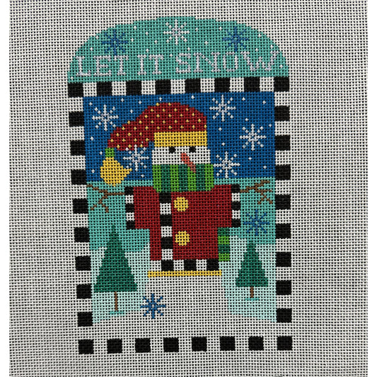 Snowman In Sweater Canvas - Garden Gate Needlepoint