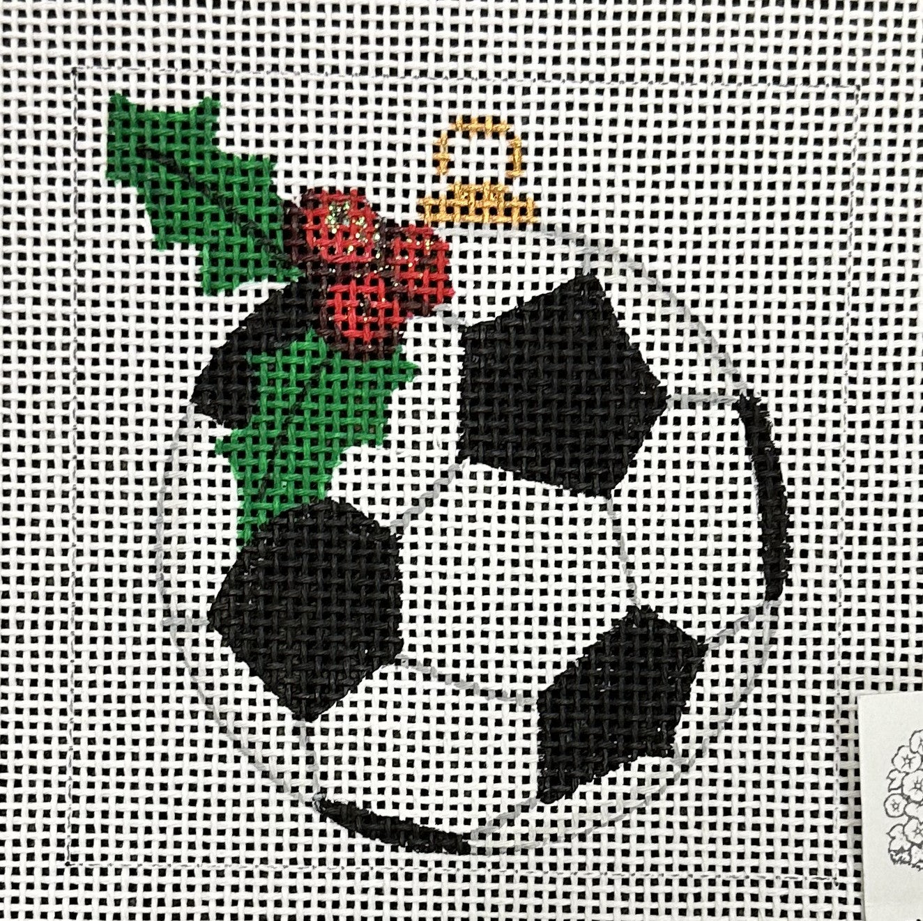 Soccer Ball Ornament - Garden Gate Needlepoint