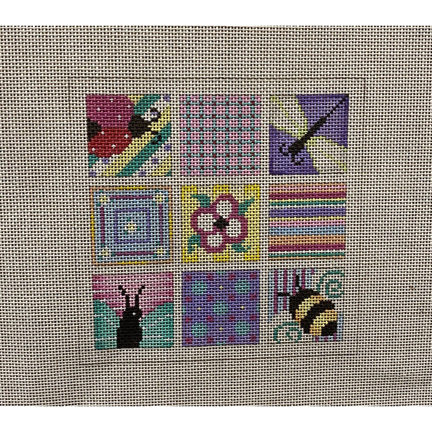Spring Symbols Canvas - Garden Gate Needlepoint
