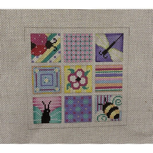 Spring Symbols Canvas - Garden Gate Needlepoint
