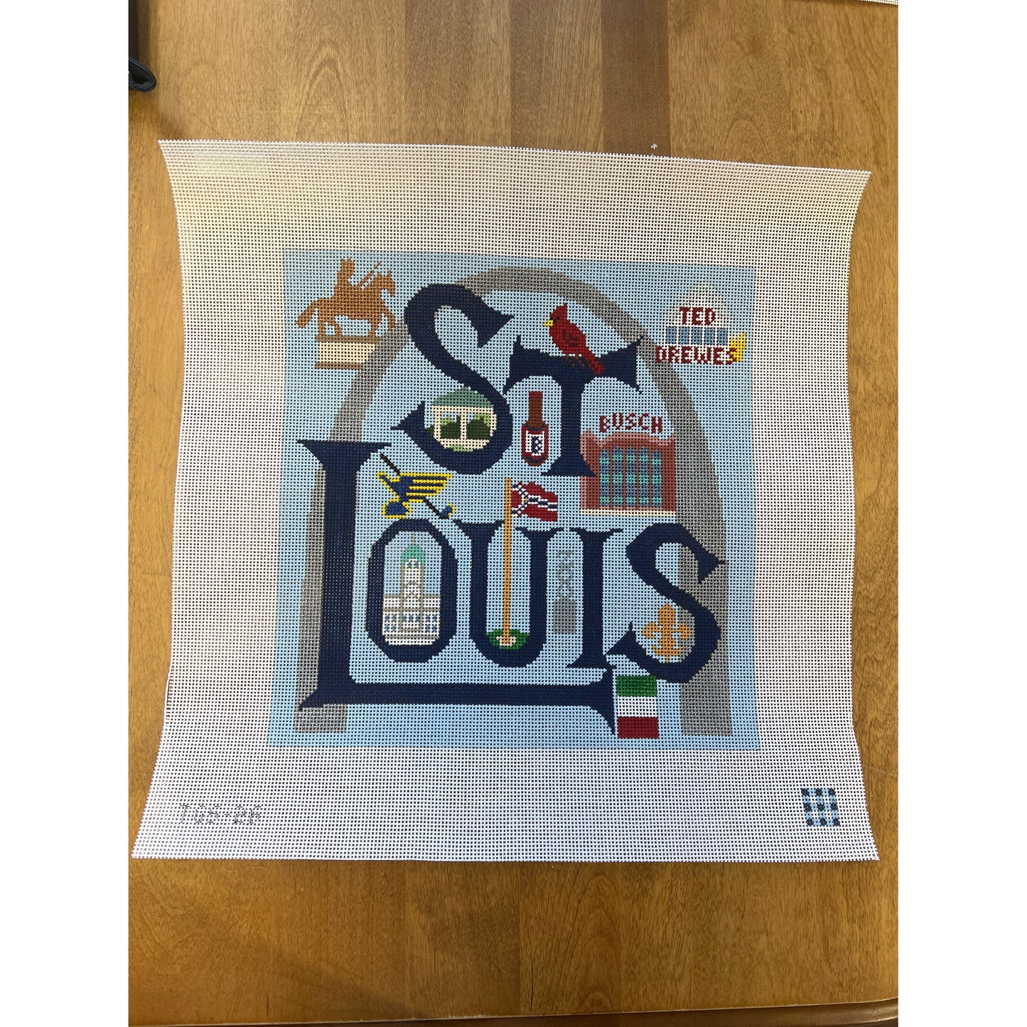 St. Louis Pillow - Garden Gate Needlepoint