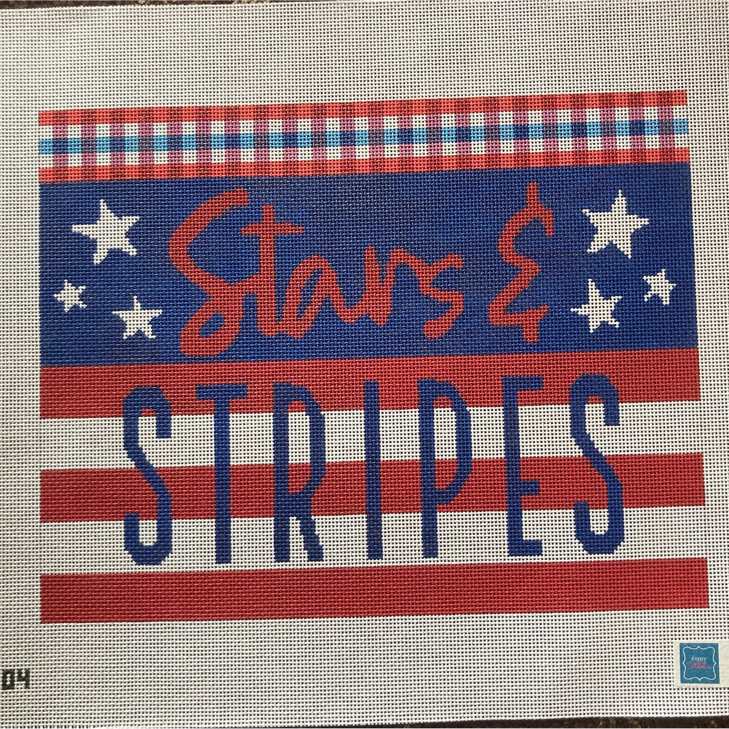 Stars & Stripes Canvas - Garden Gate Needlepoint