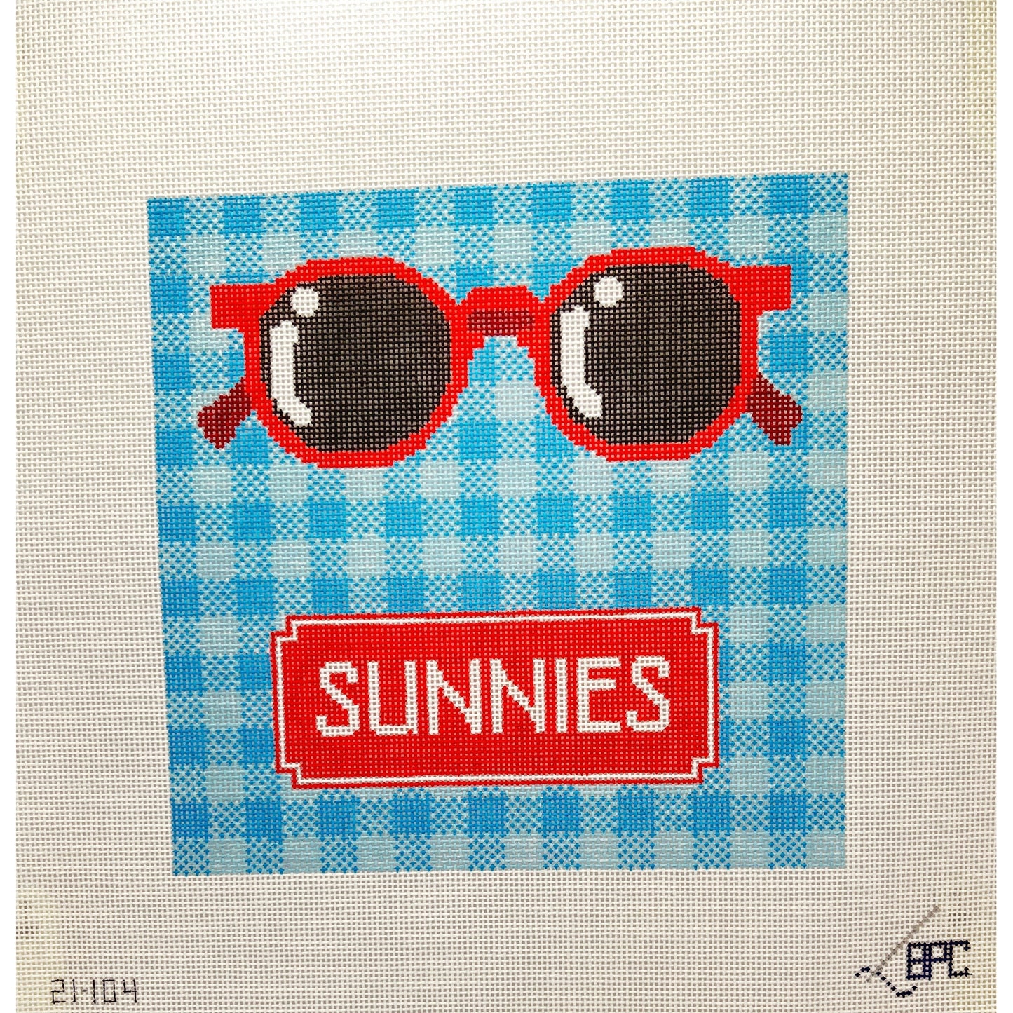 Sunnies Eyeglass Case - Garden Gate Needlepoint