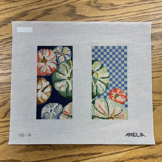 Tumbling Pumpkin Eyeglass Case - Garden Gate Needlepoint