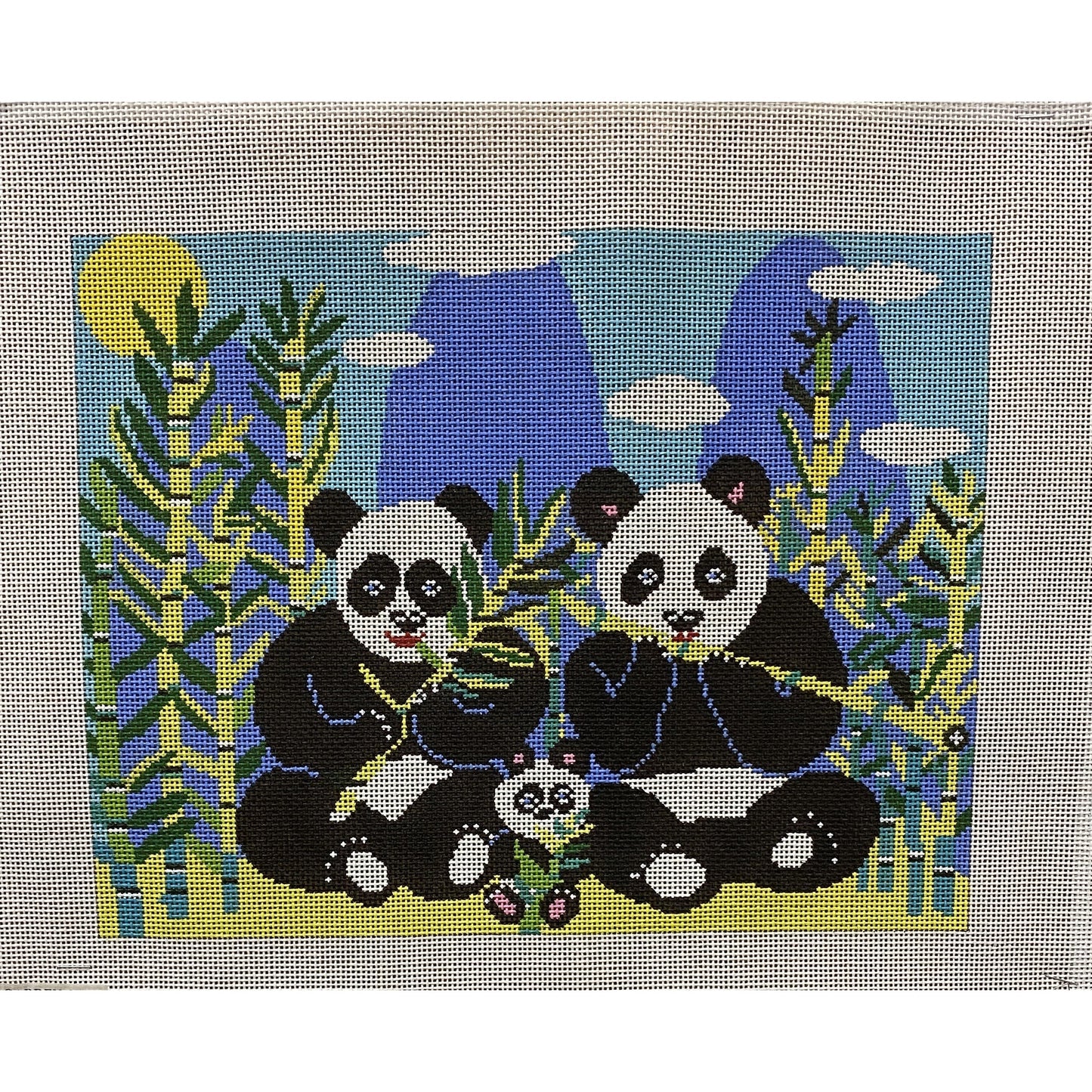 Two Pandas canvas - Garden Gate Needlepoint