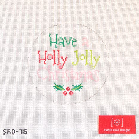 Have a Holly Jolly Christmas Ornament | Garden Gate Needlepoint