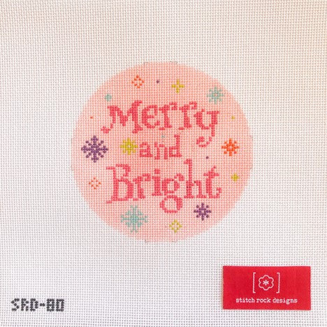Merry and Bright Ornament | Garden Gate Needlepoint