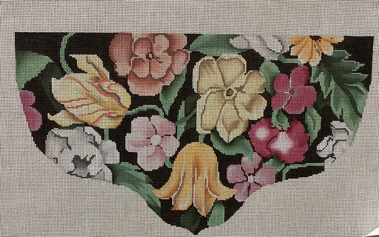 Floral Pillow Flap Canvas - Garden Gate Needlepoint