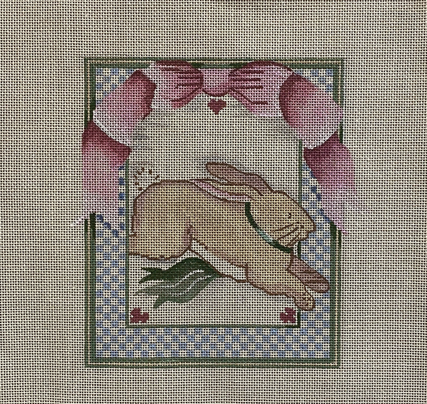 Rabbit Canvas - Garden Gate Needlepoint