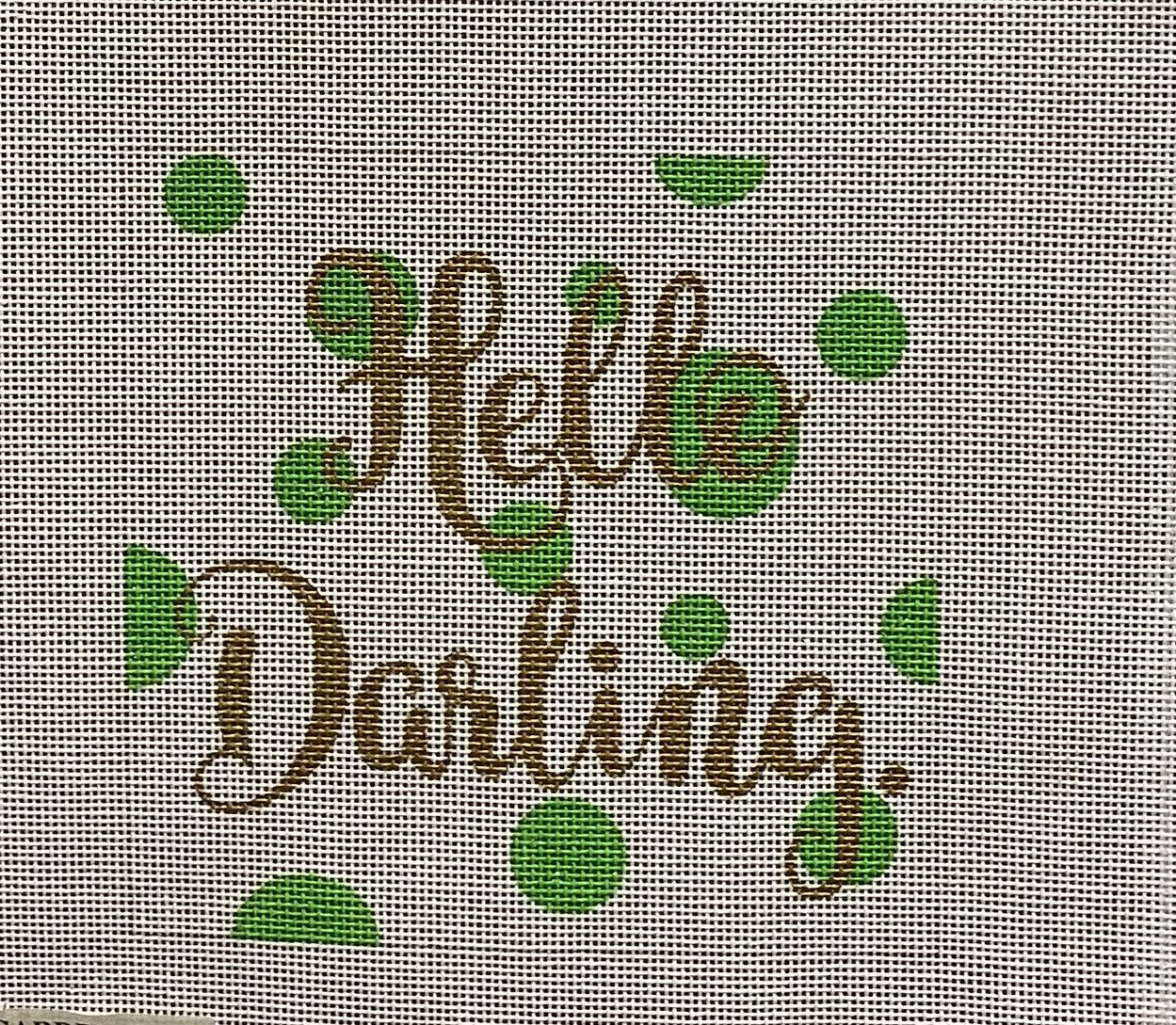 Hello Darling Canvas - Garden Gate Needlepoint