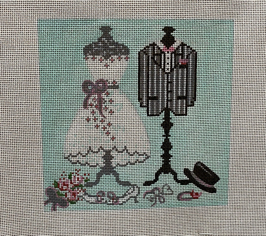 Alice Petersen Bridal Clothes Canvas - Garden Gate Needlepoint