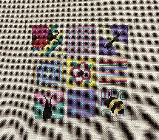 Spring Symbols Canvas - Garden Gate Needlepoint