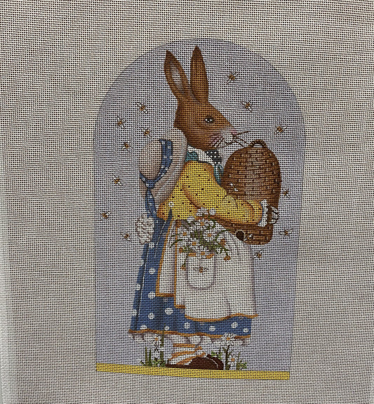 Mother Rabbit Canvas - Garden Gate Needlepoint