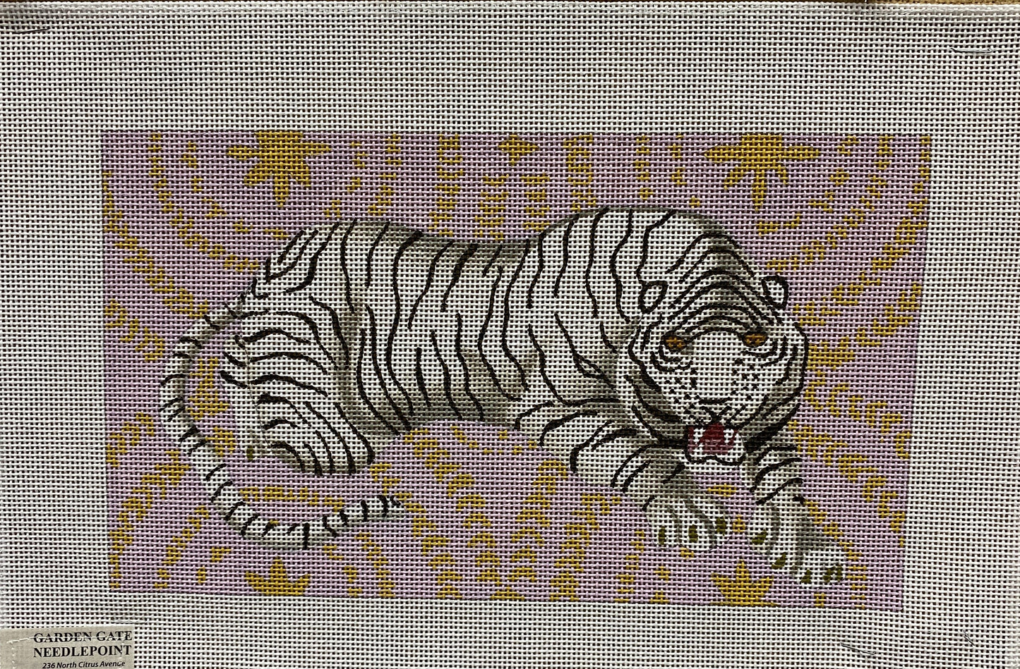 Colors of Praise Tiger canvas - Garden Gate Needlepoint