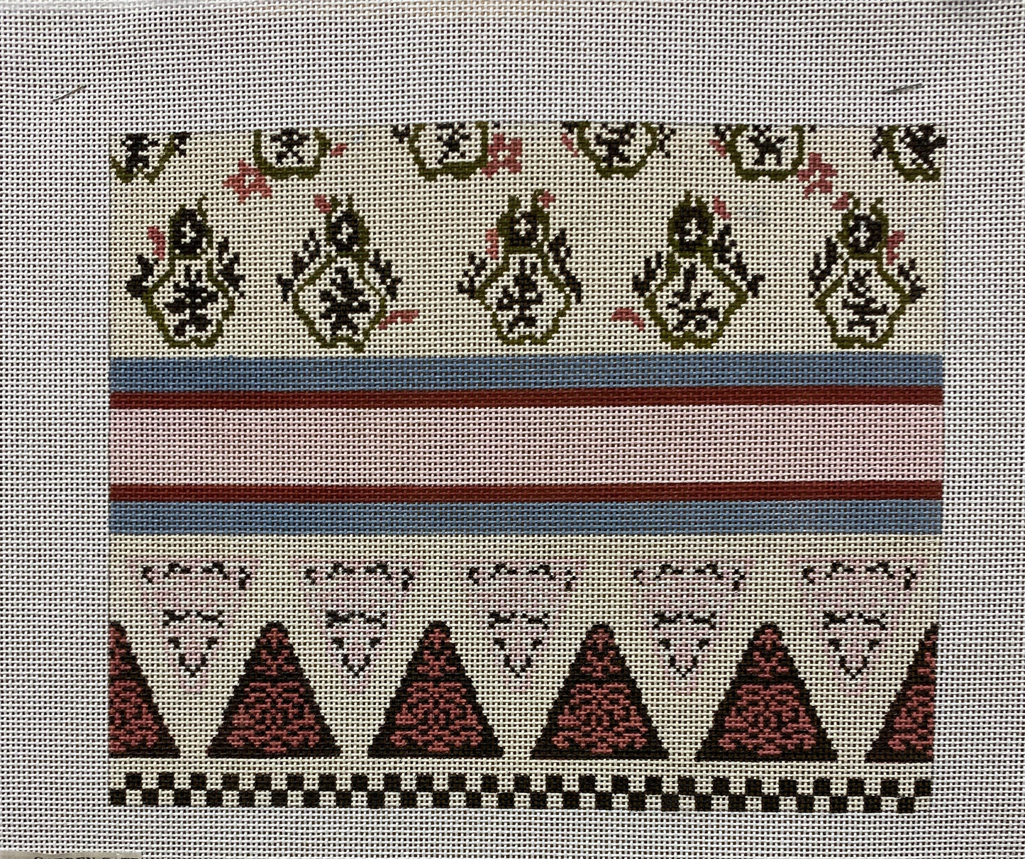 Pillow Design - Garden Gate Needlepoint