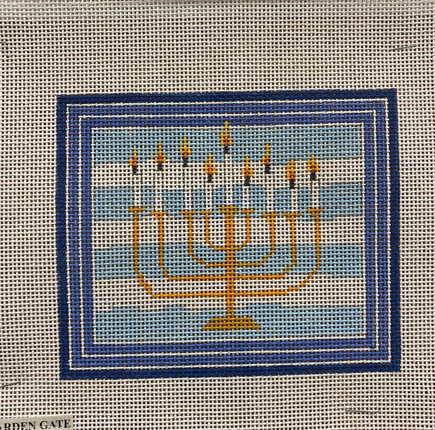 Menorah canvas - Garden Gate Needlepoint