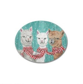 Llamas Ornament - Garden Gate Needlepoint