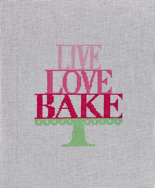 Live Love Bake Sign - Garden Gate Needlepoint