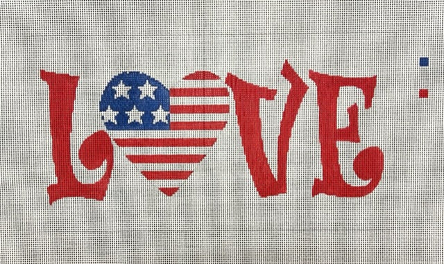 Love USA Sign - Garden Gate Needlepoint