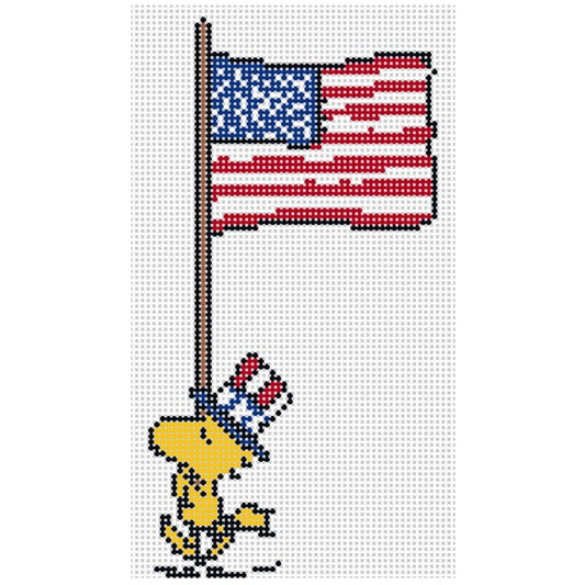 Woodstock with Flag