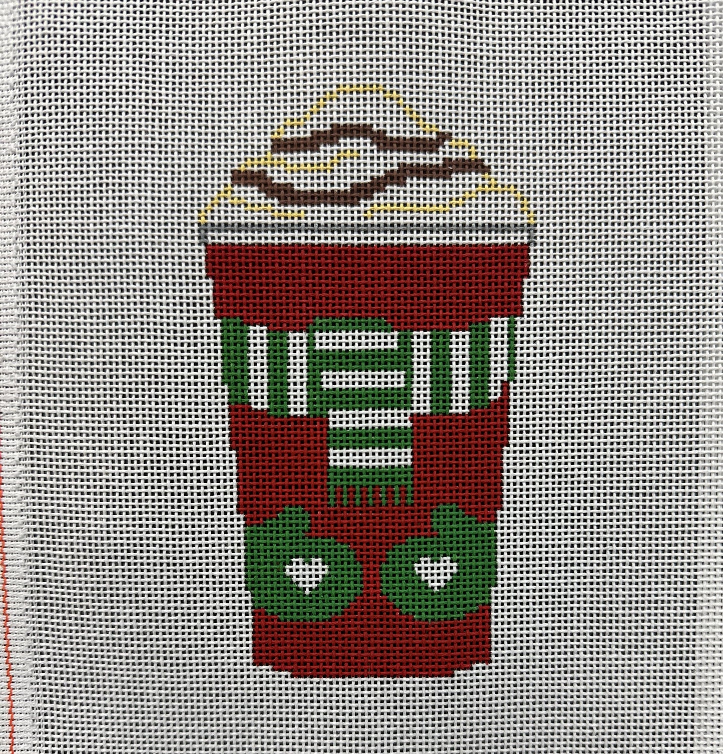 Hot Coco Ornament - Garden Gate Needlepoint