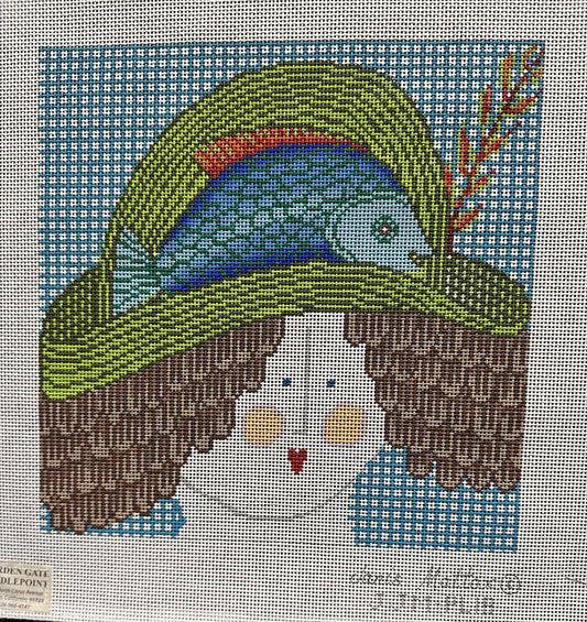 Woman and Fish Hat