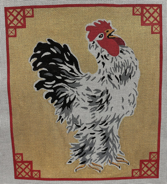 Rooster3 Canvas - Garden Gate Needlepoint