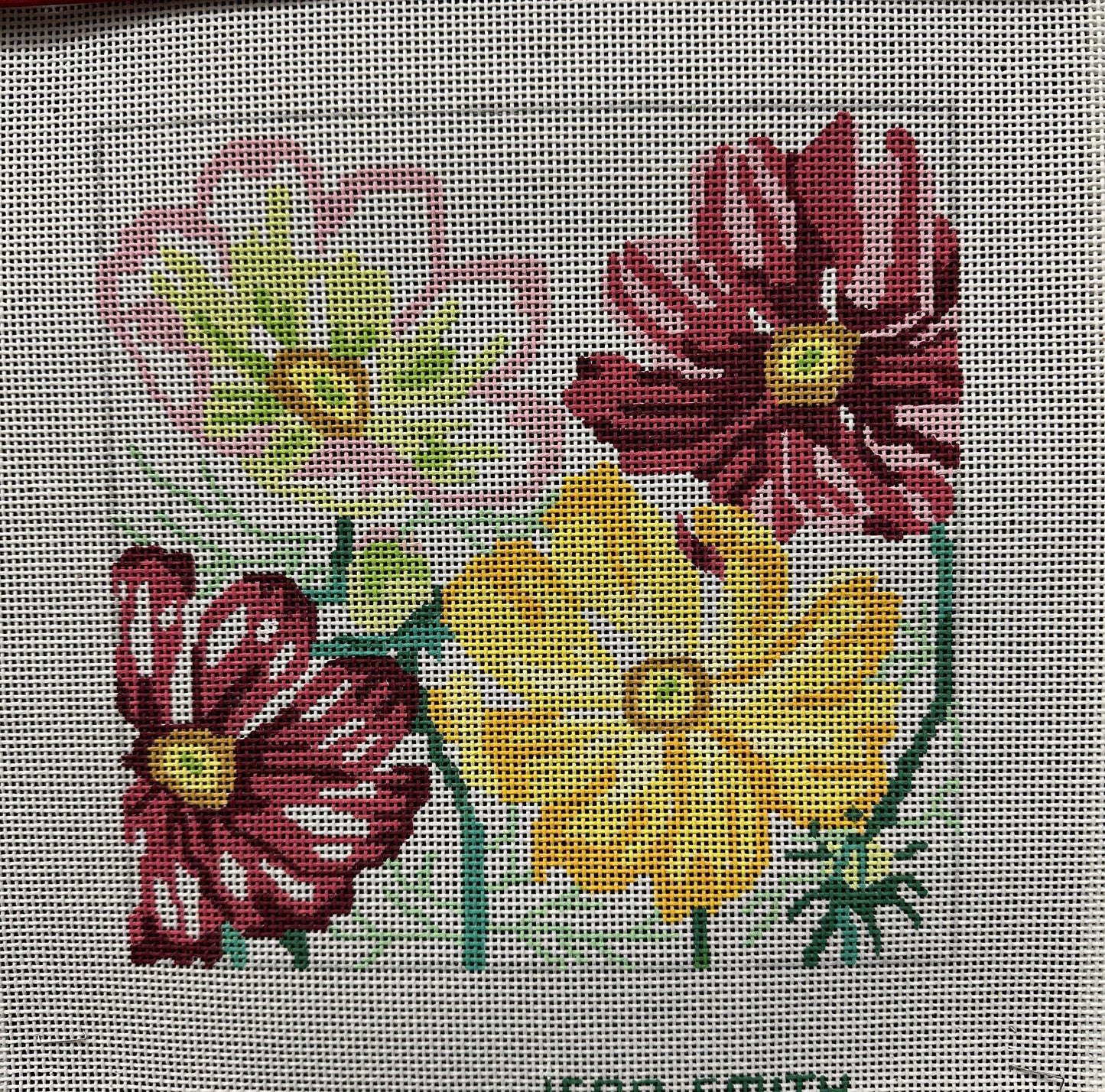 Gerber Daisies Canvas - Garden Gate Needlepoint