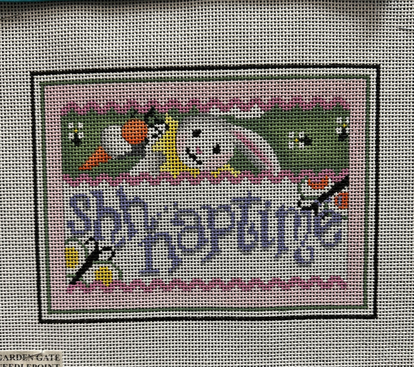 Shh Napping Canvas - Garden Gate Needlepoint