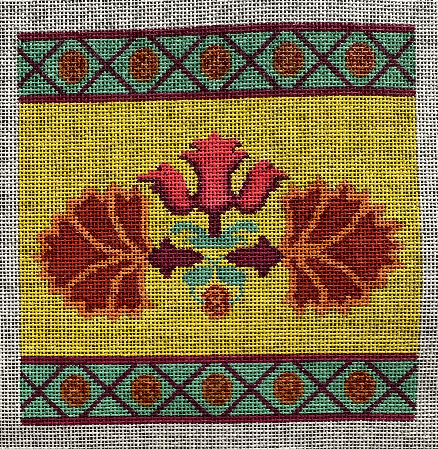 Desert Flower 4 Canvas - Garden Gate Needlepoint