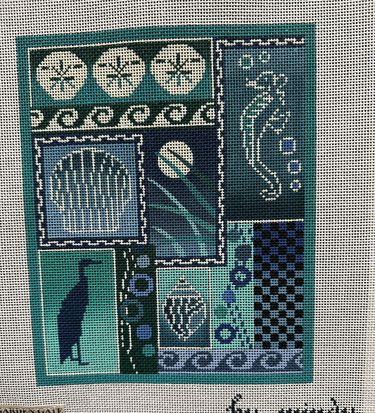 Ocean Design Canvas - Garden Gate Needlepoint